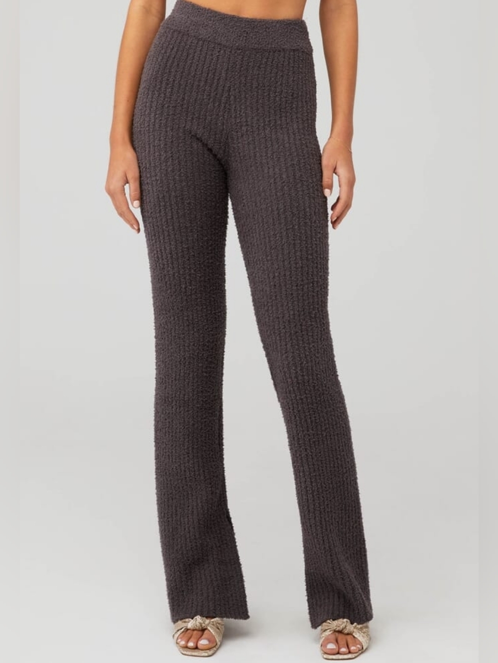 4th & Reckless LIRIA KNIT TROUSER In Grey Brown  High Waisted  Size M